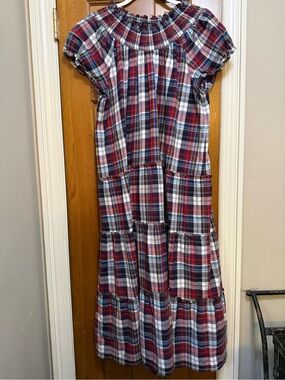 EUC Angele H Paris Annie tartan nap dress size large